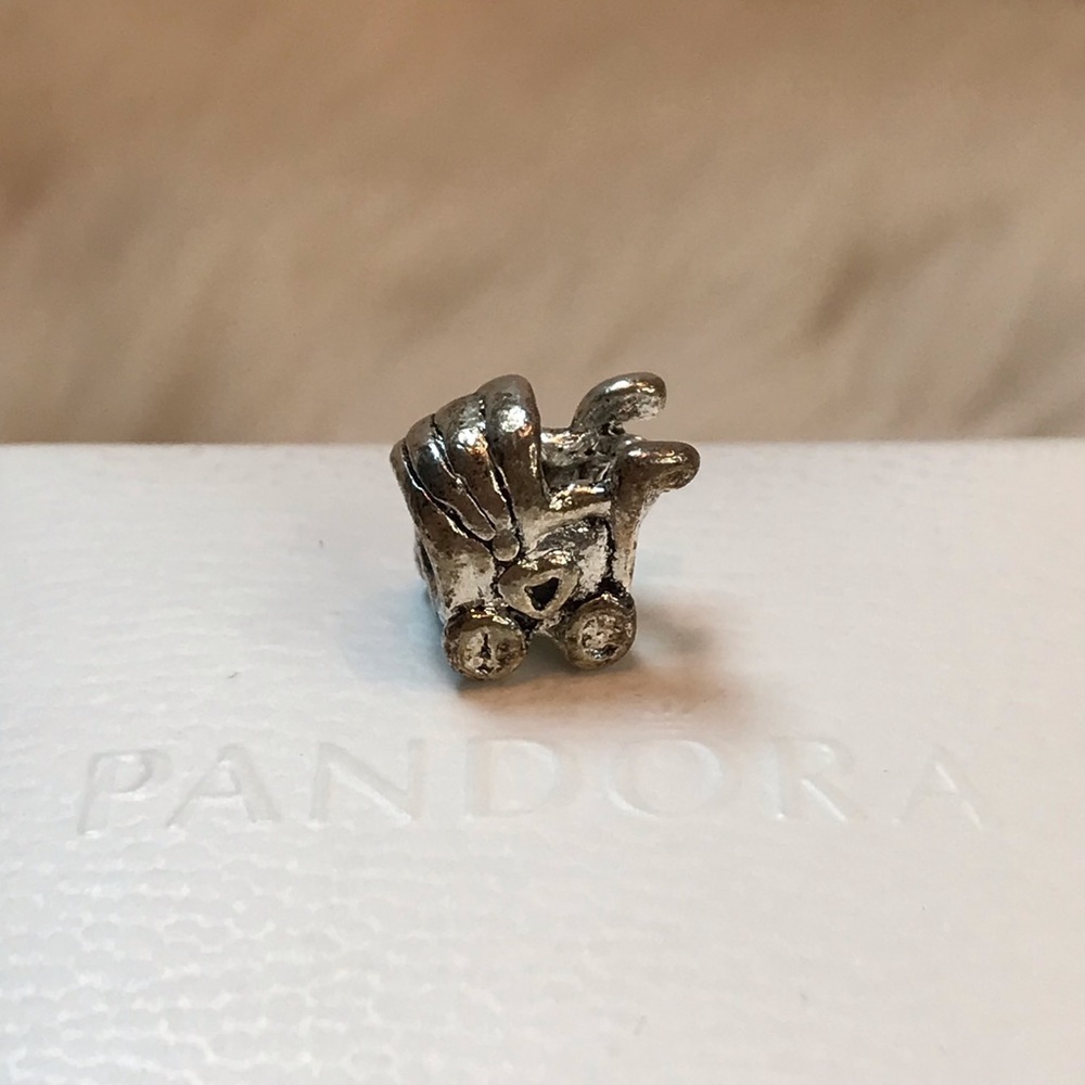 Pandora Infant Stroller "Baby Pram" Charm Bead Sterling Silver 925 Rare Retired